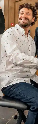 Carrefour Fantasiehemd voor heren aanbieding