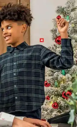 Carrefour Flanellen geruit hemd voor jongens aanbieding