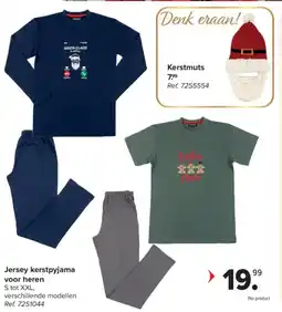Carrefour Jersey kerstpyjama voor heren aanbieding
