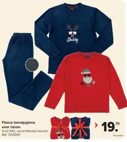 Carrefour Fleece kerstpyjama voor heren aanbieding