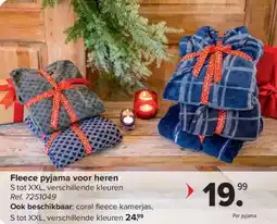 Carrefour Fleece pyjama voor heren aanbieding