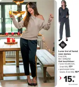 Carrefour Lurex trui of hemd voor dames aanbieding