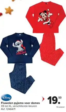 Carrefour Fluwelen pyjama voor dames aanbieding