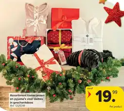 Carrefour Assortiment kamerjassen en pyjama's voor dames in geschenkdoos aanbieding