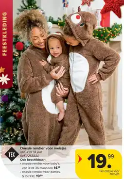 Carrefour Onesie rendier voor meisjes aanbieding