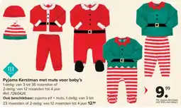 Carrefour Pyjama Kerstman met muts voor baby's aanbieding