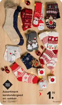 Carrefour Assortiment kerstondergoed en sokken aanbieding