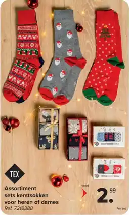 Carrefour Assortiment sets kerstsokken voor heren of dames aanbieding