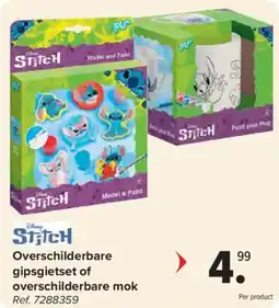 Carrefour Stitch Overschilderbare Gipsgietset of Overschilderbare Mok aanbieding