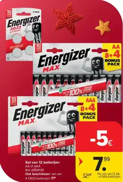 Carrefour Set van 12 batterijen aanbieding