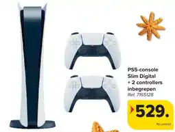 Carrefour PS5-console Slim Digital + 2 controllers inbegrepen aanbieding