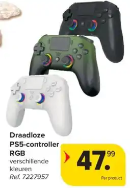 Carrefour Draadloze PS5-controller RGB aanbieding