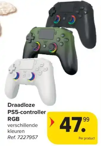 Carrefour Draadloze PS5-controller RGB aanbieding