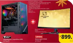 Carrefour Gamingdesktop - DragonShock 3050 + Lenovo Scherm Legion R32QC aanbieding