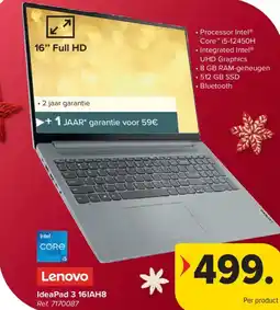 Carrefour Lenovo IdeaPad 3 16IAH8 aanbieding