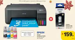 Carrefour Epson Printer EcoTank ET-1810 + Inktfles EcoTank 104 aanbieding