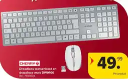 Carrefour Cherry Draadloos toetsenbord en draadloze muis DW9100 aanbieding