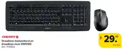 Carrefour Cherry Draadloos toetsenbord en Per product draadloze muis DW5100 aanbieding