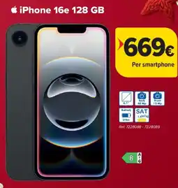 Carrefour iPhone 16e 128 GB aanbieding