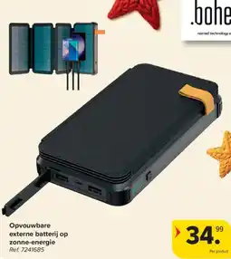 Carrefour Opvouwbare externe batterij op zonne-energie aanbieding