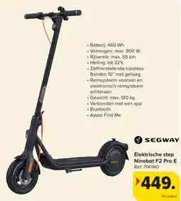 Carrefour Segway Elektrische step Ninebot F2 Pro E aanbieding