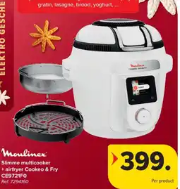 Carrefour Moulinex Slimme multicooker + airfryer Cookeo & Fry CE9721F0 aanbieding