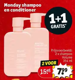 Kruidvat Monday shampoo en conditioner aanbieding