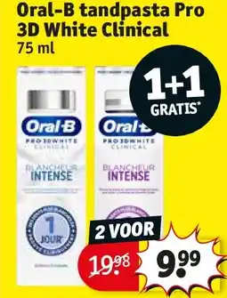 Kruidvat Oral-B tandpasta Pro 3D White Clinical aanbieding