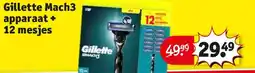 Kruidvat Gillette Mach3 apparaat + 12 mesjes aanbieding