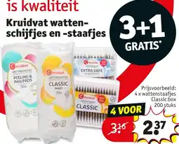 Kruidvat Kruidvat wattenschijfjes en -staafjes aanbieding