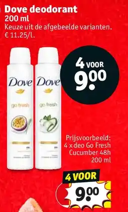 Kruidvat Dove deodorant aanbieding