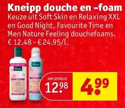 Kruidvat Kneipp douche en -foam aanbieding