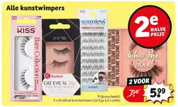 Kruidvat 2 x Kruidvat kunstwimpers Cat Eye 3/4 Lashes aanbieding