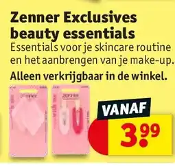 Kruidvat Zenner Exclusives beauty essentials aanbieding