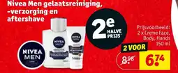 Kruidvat Nivea Men gelaatsreiniging, -verzorging en aftershave aanbieding
