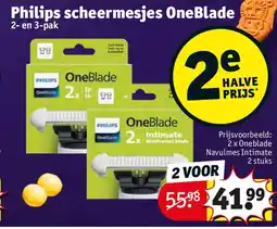 Kruidvat Philips scheermesjes OneBlade aanbieding