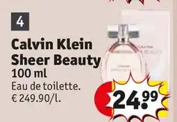 Kruidvat Calvin Klein Sheer Beauty aanbieding