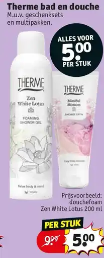 Kruidvat Therme bad en douche aanbieding