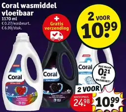 Kruidvat Coral wasmiddel vloeibaar aanbieding