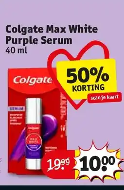 Kruidvat Colgate Max White Purple Serum aanbieding