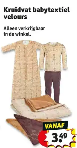 Kruidvat Kruidvat babytextiel velours aanbieding