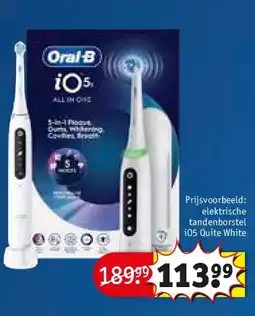 Kruidvat elektrische tandenborstel iO5 Quite White aanbieding