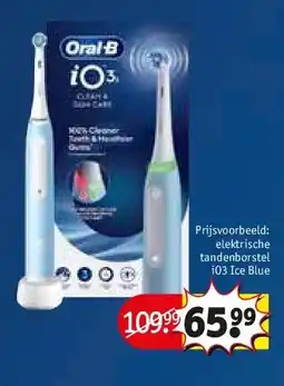 Kruidvat elektrische tandenborstel iO3 Ice Blue aanbieding
