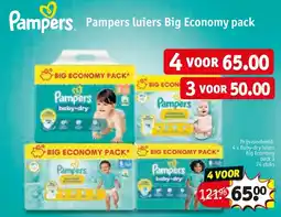 Kruidvat 4 x Baby-dry luiers Big Economy pack 3 74 stuks aanbieding