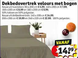 Kruidvat Dekbedovertrek velours met bogen aanbieding