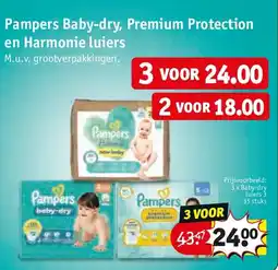 Kruidvat 3 x Baby-dry luiers 3 35 stuks aanbieding