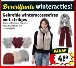 Kruidvat Gebreide winteraccessoires met strikjes aanbieding