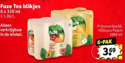 Kruidvat Fuze Tea blikjes aanbieding