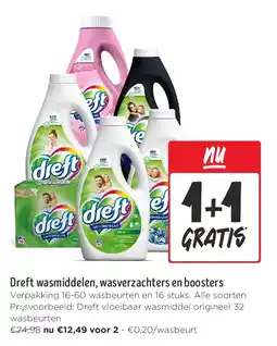 Jumbo Dreft wasmiddelen, wasverzachters en boosters aanbieding