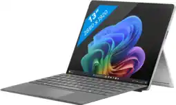 Coolblue Microsoft Surface Pro 11 Snapdragon X Elite / 16GB / 1TB Platinum (No PS) aanbieding